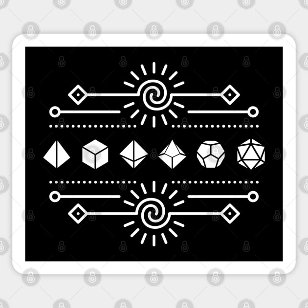 Ornamental Dice Set of Occultist Tabletop RPG Gaming Sticker by pixeptional